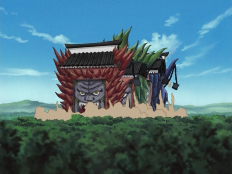 Орочимару использует Ворота для Защиты